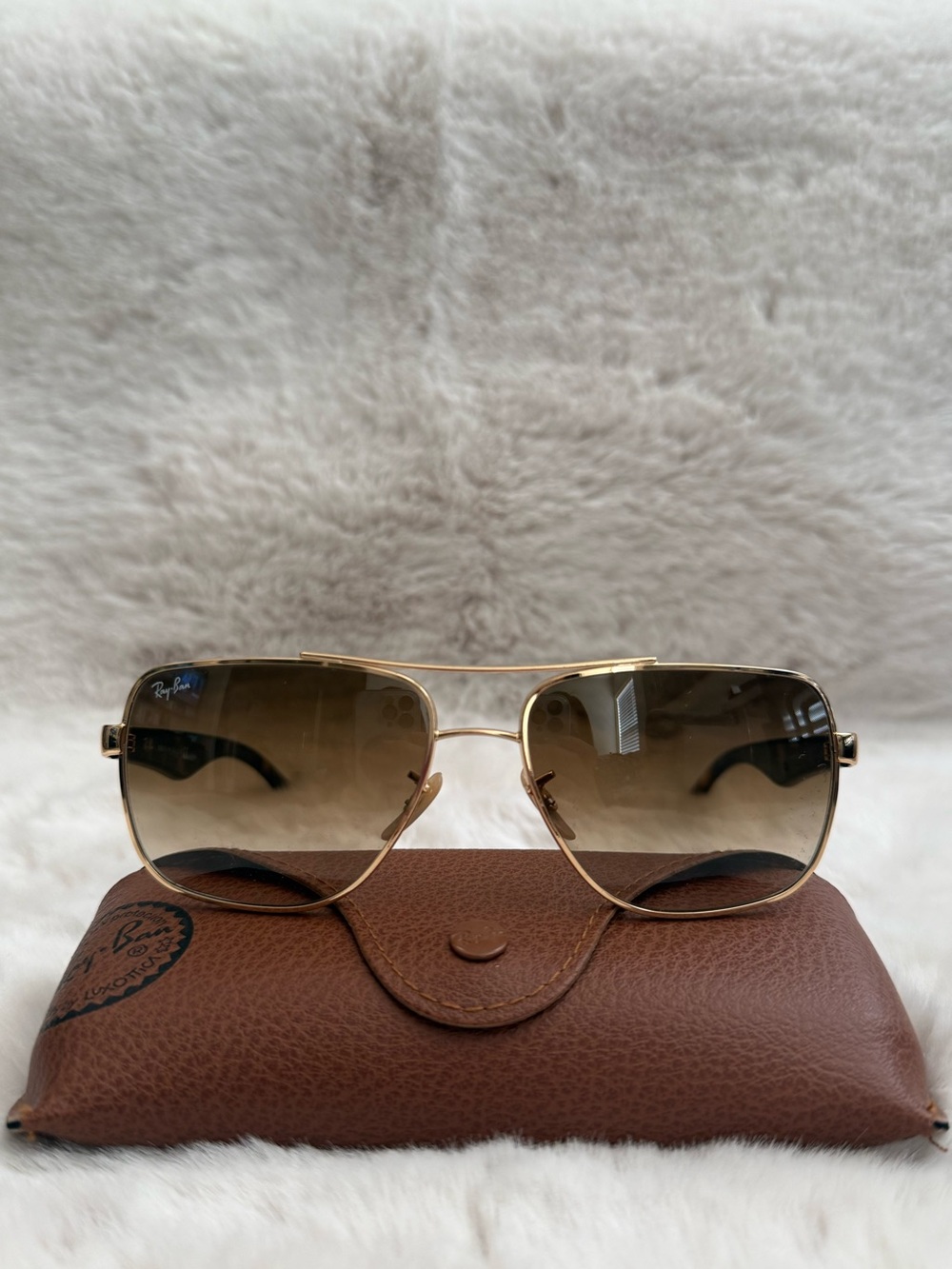 Ray-Ban Tortoiseshell Sunglass Temple in Brown and Black